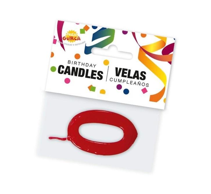 Rode Kaars 0 Jaar 5,5cm, Hobby en Vrije tijd, Feestartikelen, Nieuw, Verzenden