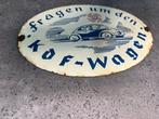 Geëmailleerd bord kdf wagen - World War II - Emaille plaat -