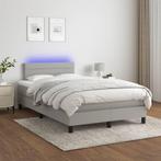 vidaXL Boxspring met matras en LED stof lichtgrijs 120x200, Huis en Inrichting, Verzenden, Nieuw