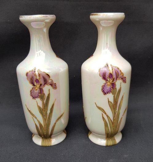 Heubach Gebrüder - Vaas (2) - Art Nouveau Vaasjes -, Antiek en Kunst, Antiek | Glaswerk en Kristal