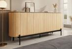 Meubella | Dressoir eiken 200cm | Kast 4 deuren, Huis en Inrichting, Kasten | Dressoirs, Verzenden, Nieuw, 25 tot 50 cm, 200 cm of meer