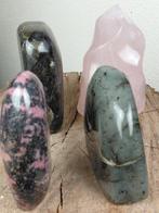 Mooie gepolijste Rozenkwarts vlam, Labradoriet & Rhodoniet -
