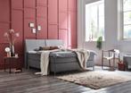 Boxspringset Chateau - incl topper - 180/200cm, Nieuw, 180 cm, Wit, Tweepersoons