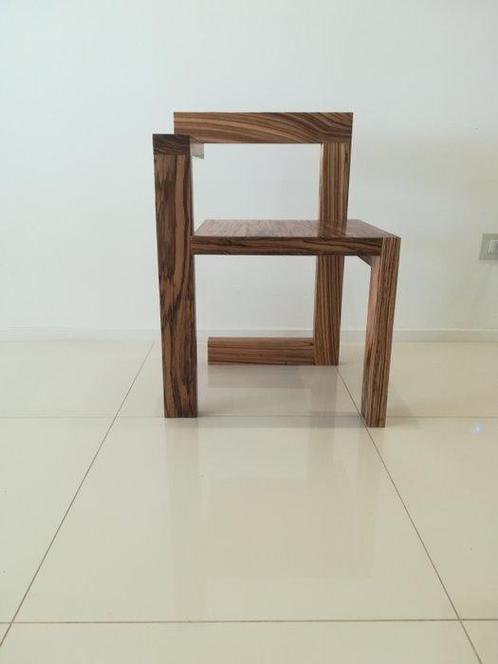 Domenico Labriola - Stoel - Zebrano - In de Rietveld-stijl, Antiek en Kunst, Kunst | Designobjecten