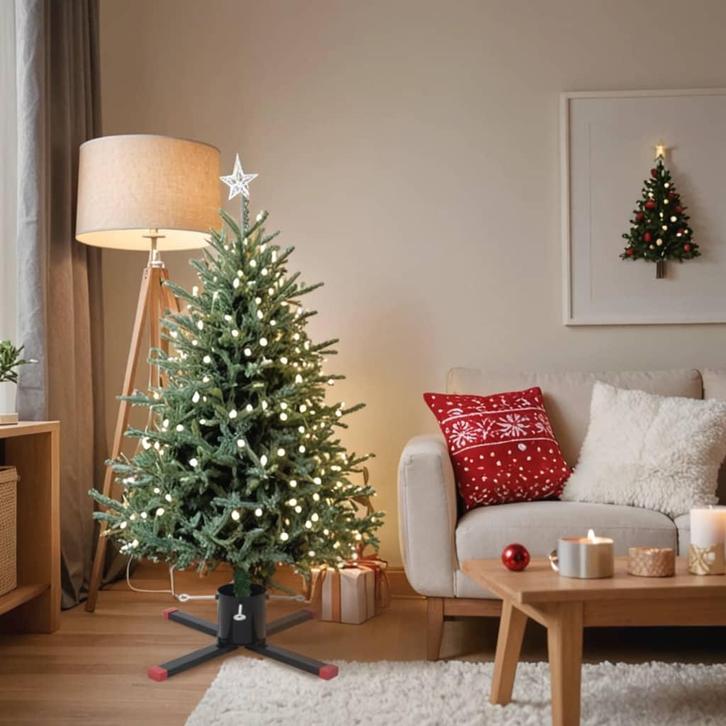 vidaXL Kerstboomstandaard 61x61x15,5 cm zwart, Diversen, Kerst, Nieuw, Verzenden