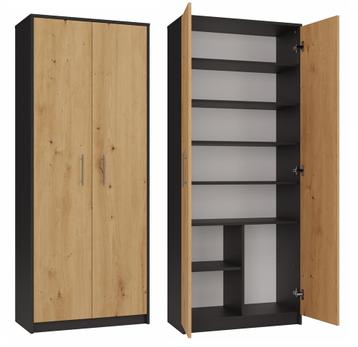 Kantoorkast antraciet eiken kleur, Huis en Inrichting, Verzenden, Nieuw, 50 tot 100 cm, 150 tot 200 cm