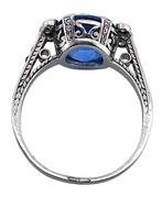 Ring Platina Saffier - Diamant