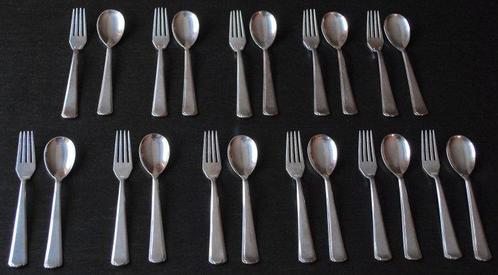 Art Deco cake forks and spoons - Bestekset (22) - Zilver, Antiek en Kunst, Antiek | Zilver en Goud