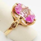 Ring - 18 karaat Geel goud - 4.50ct. tw. Synthetische, Handtassen en Accessoires, Ringen, Nieuw