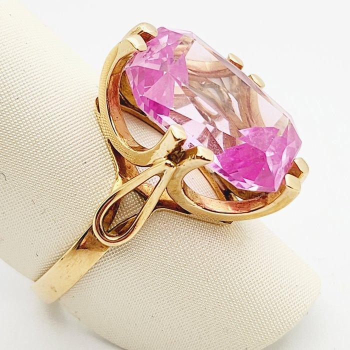 Ring - 18 karaat Geel goud - 4.50ct. tw. Synthetische, Handtassen en Accessoires, Ringen