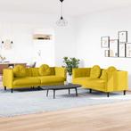 vidaXL 2-delige Loungeset met kussens fluweel geel, Huis en Inrichting, Verzenden, Nieuw