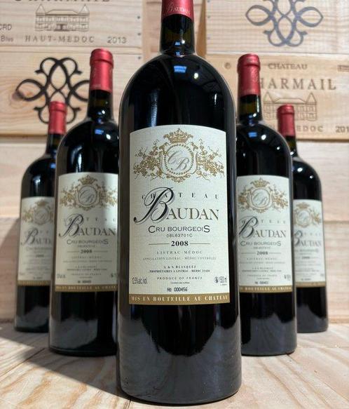 2008 Château Baudan - Haut-Médoc Cru Bourgeois - 6 Magnums, Collections, Vins