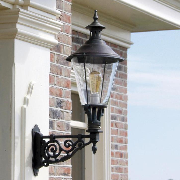 Buitenverlichting brons-koper Scheveningen S, Tuin en Terras, Buitenverlichting, Verzenden