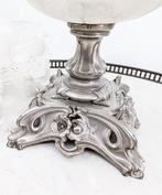 lampe pétrole art nouveau - Lampe à pétrole - verre givré -