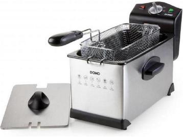 DOMO DO514FR Friteuse – Frituurpan - 3L – 2000W – RVS/Zwart, Verzenden, Zo goed als nieuw