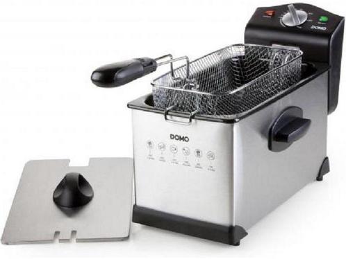 DOMO DO514FR Friteuse – Frituurpan - 3L – 2000W – RVS/Zwart, Huis en Inrichting, Woonaccessoires | Overige, Zo goed als nieuw