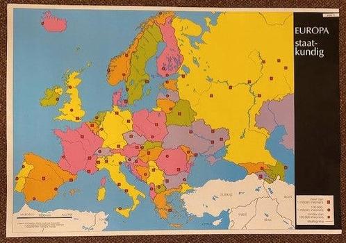 Poster Europa staatkundig, Livres, Livres scolaires, Envoi