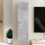vidaXL Tv-meubel 30,5x30x110 cm bewerkt hout betongrijs, Verzenden, Nieuw