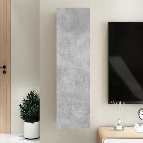 vidaXL Tv-meubel 30,5x30x110 cm bewerkt hout betongrijs, Huis en Inrichting, Kasten |Televisiemeubels, Nieuw, Verzenden