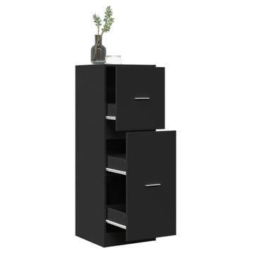 vidaXL Apothekerskast 40x41x118 cm bewerkt hout zwart, Verzenden