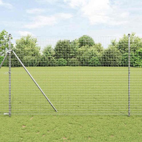 vidaXL Hekpaal. 26 pcs Zilver 3.2 x 3.2 x 210 cm Staal, Tuin en Terras, Palen, Balken en Planken, Nieuw, Verzenden
