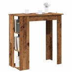 vidaXL Table de bar avec étagère vieux bois bois, Maison & Meubles, Verzenden, Neuf