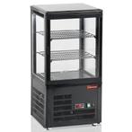 Koelvitrine | 60L | Zwart | +4°C/+12°C | 3 Schappen |, Verzenden, Nieuw in verpakking