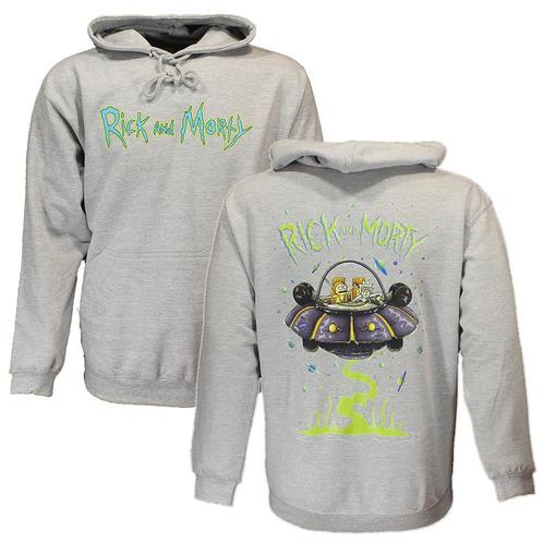 Rick and Morty Sweater Spacecruiser Pullover Hoodie Grijs -, Kleding | Heren, Truien en Vesten