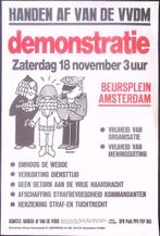 Poster over demonstratie van de VVDM (lijst optie, Posters), Verzamelen, Verzenden, Nieuw, Overige onderwerpen, Met lijst