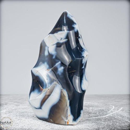 Agate naturelle rare Orca Flamme- 1078.64 g, Verzamelen, Dierenverzamelingen