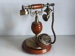Téléphone analogique - Bois, Laiton - Téléphone fixe de, Antiek en Kunst