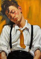 Alexy Berthelot - Gorgio sleeping, Antiek en Kunst, Kunst | Schilderijen | Modern