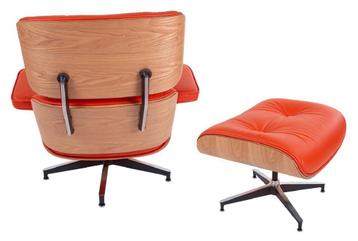 Lounge stoel met Hocker EA670 SPECIAL EDITION rood beschikbaar voor biedingen