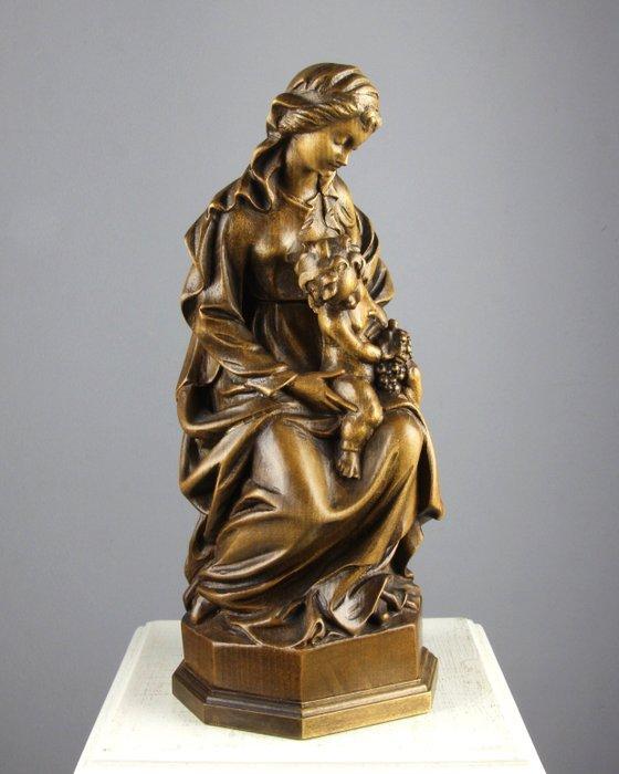 Val Gardena - Snijwerk, Wondermooie Maria met Kind - 27 cm -, Antiek en Kunst, Kunst | Niet-Westerse kunst