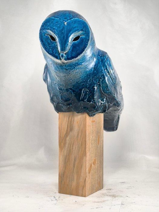 Federico Alibrio - Blue Barn owl, Antiek en Kunst, Kunst | Designobjecten