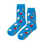 Sokken Katoen - IJsjes Print - Blauw Rood Wit - Maat, Kleding | Dames, Nieuw