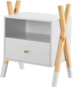 2dekans | Houten Nachtkastje / Kindernachtkastje Jamie - Wit, Kinderen en Baby's, Ophalen of Verzenden, Nieuw