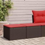 vidaXL 2-delige Loungeset met kussens poly rattan acacia, Verzenden, Nieuw, Loungeset