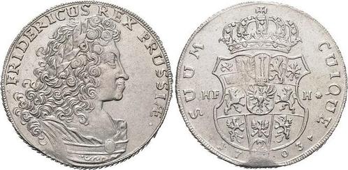 2/3 taler, daalder(gulden) 1703 Brandenburg-Preussen Prui..., Timbres & Monnaies, Monnaies | Europe | Monnaies non-euro, Envoi