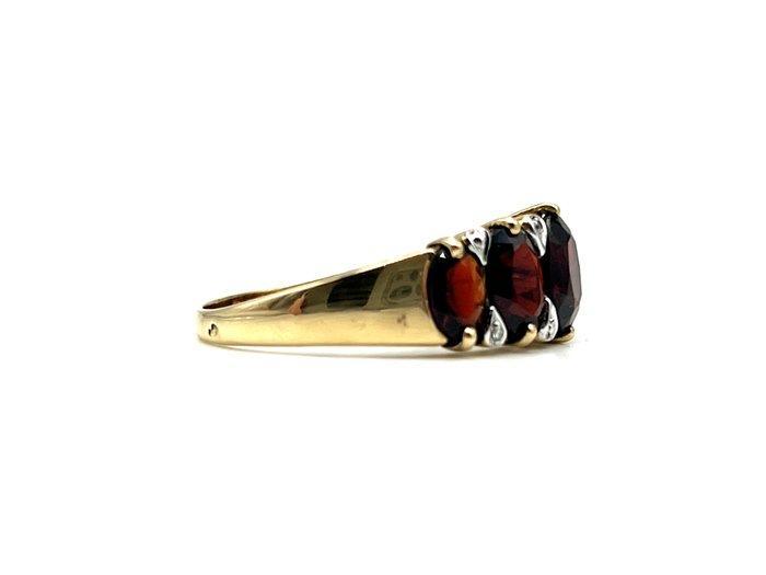 Ring - 18 karaat Geel goud - 3.00ct. tw. Granaat - Diamant, Handtassen en Accessoires, Ringen