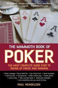 The mammoth book of poker by Paul Mendelson (Paperback), Livres, Livres Autre, Envoi
