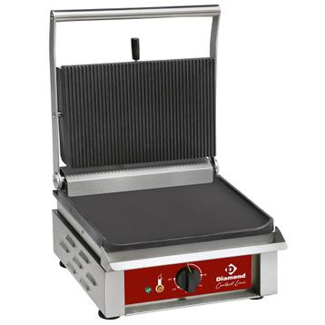 Panini-/Contactgrill | Enkel | 360x240mm (Glad/Geribd) |, Verzenden