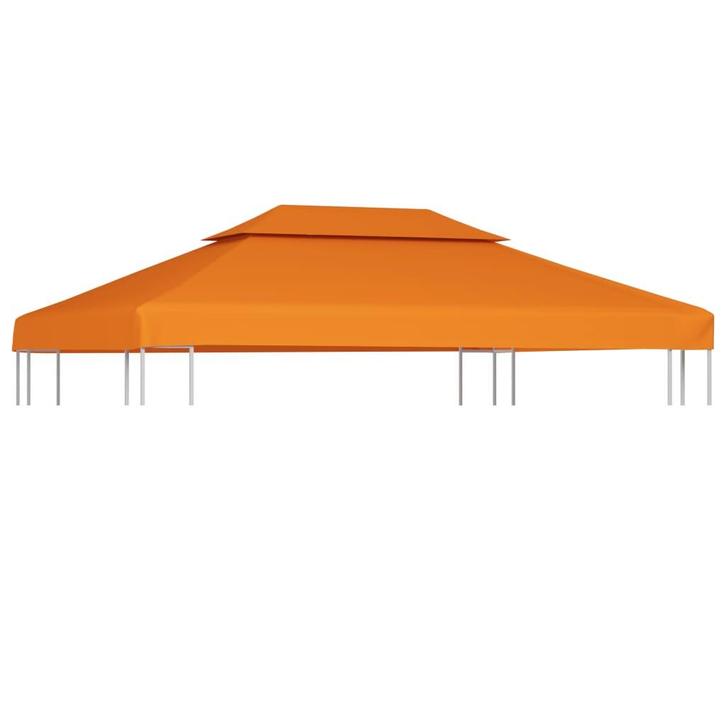 vidaXL Vervangend tentdoek prieel 310 g/m² 3x4 m oranje, Jardin & Terrasse, Tonnelles, Envoi