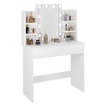 Make up tafel , Kaptafel met LED-verlichting 96x40x142 cm, Verzenden