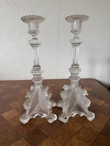 Val Saint Lambert - Kandelaar Griffon (2) - Glas, Kristal -