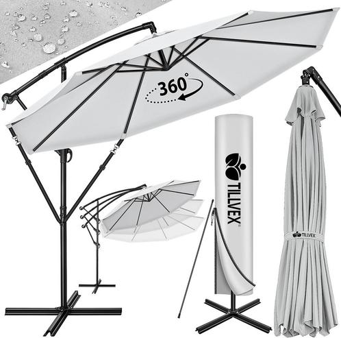 Tillvex® Parasol - Zweefparasol - Ø300cm - 360° Draaibaar -, Tuin en Terras, Overige Tuin en Terras, Verzenden