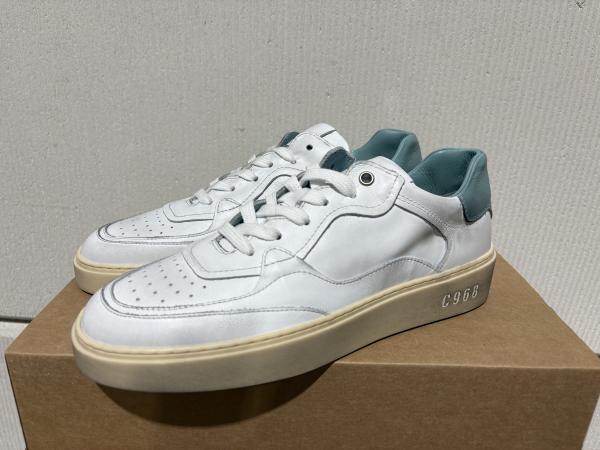 Veiling - C968 Sneaker handgemaakt White-turquise maat 39, Kleding | Heren, Schoenen