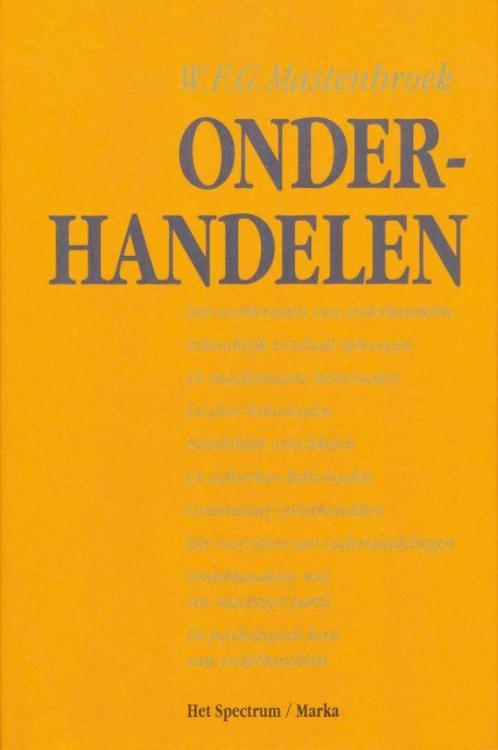 Onderhandelen 9789027429377 W.F.G. Mastenbroek, Boeken, Studieboeken en Cursussen, Gelezen, Verzenden