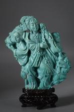 statuette en turquoise - turkoois - China, Antiek en Kunst