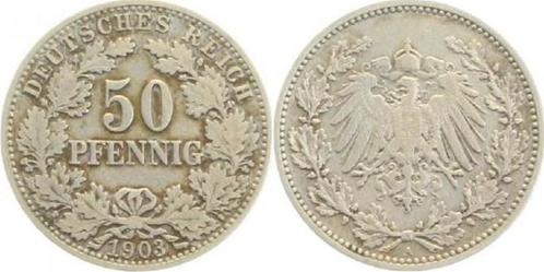 Kaiserreich 50 Pfennig 1903a Jaeger15 sehr schoen, Timbres & Monnaies, Monnaies | Europe | Monnaies non-euro, Envoi